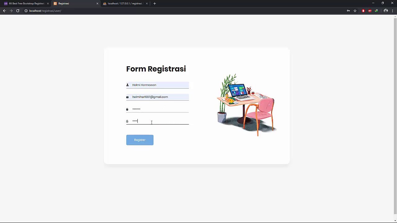 Download Tutorial Membuat Form Registrasi Menggunakan PHP dan MySQL