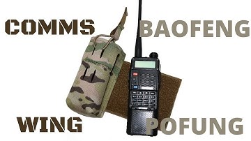 Beez Combat Systems Comms Wing Baofeng Pofung Pouch