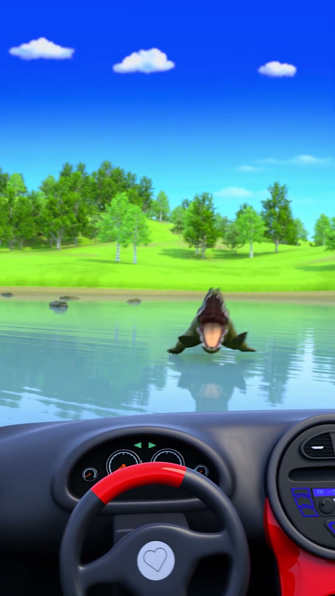 Can I cross the river to avoid crocodiles? ? #Shorts #TayotheLittleBus