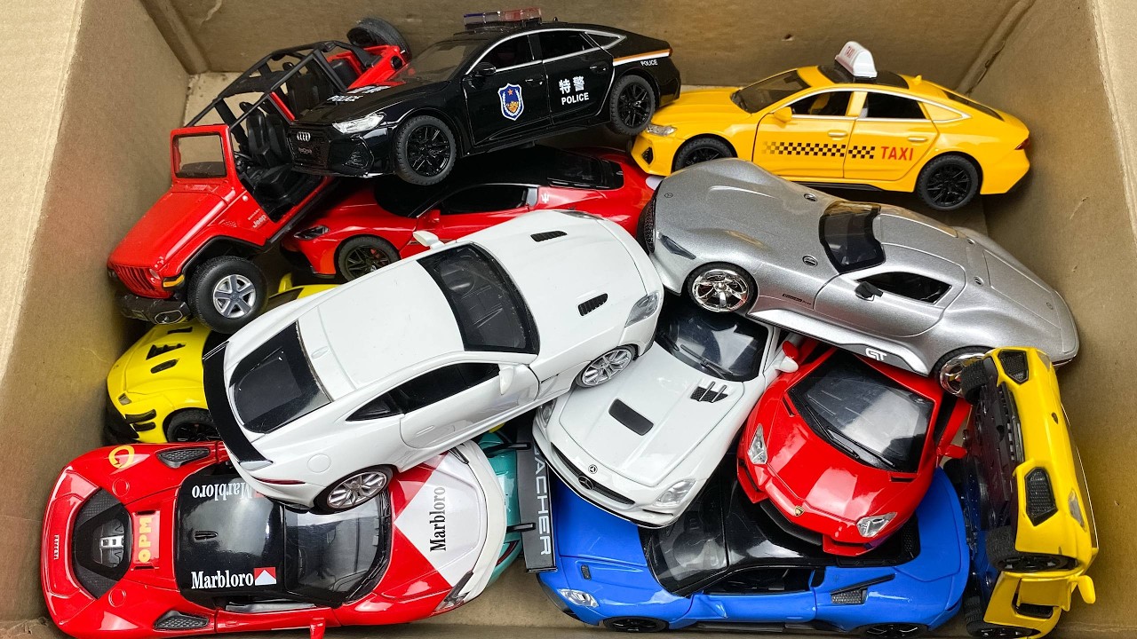 Box Full of Model Cars -Mazda Mx5, Koenigesgg Jesko, Lamborghini Scv12, Byd Yang Wang U8, Toyota Car