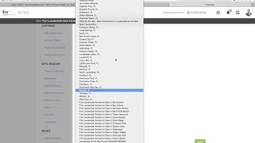 Add a Drop Down Menu to KW Website Powered by Placester