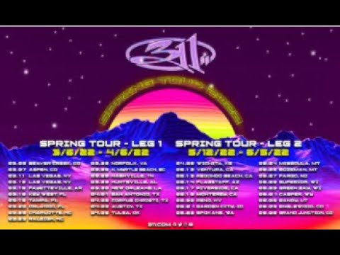 311 have added a 2nd leg of dates to their 2022 Tour - dates and venues unveiled!