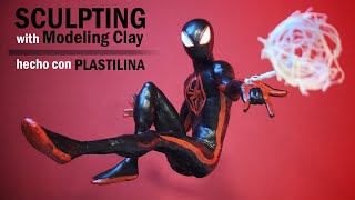 🕷Spiderman Sculpting with Clay / Hombre araña escultura / Spiderman en plastilina / Miles Morales