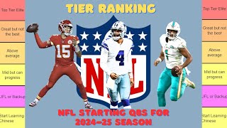 Tier Ranking EVERY NFL Starting QB for the 2024-25 NFL Season!