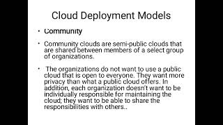 Intro Part 2 - Cloud Deployment Models