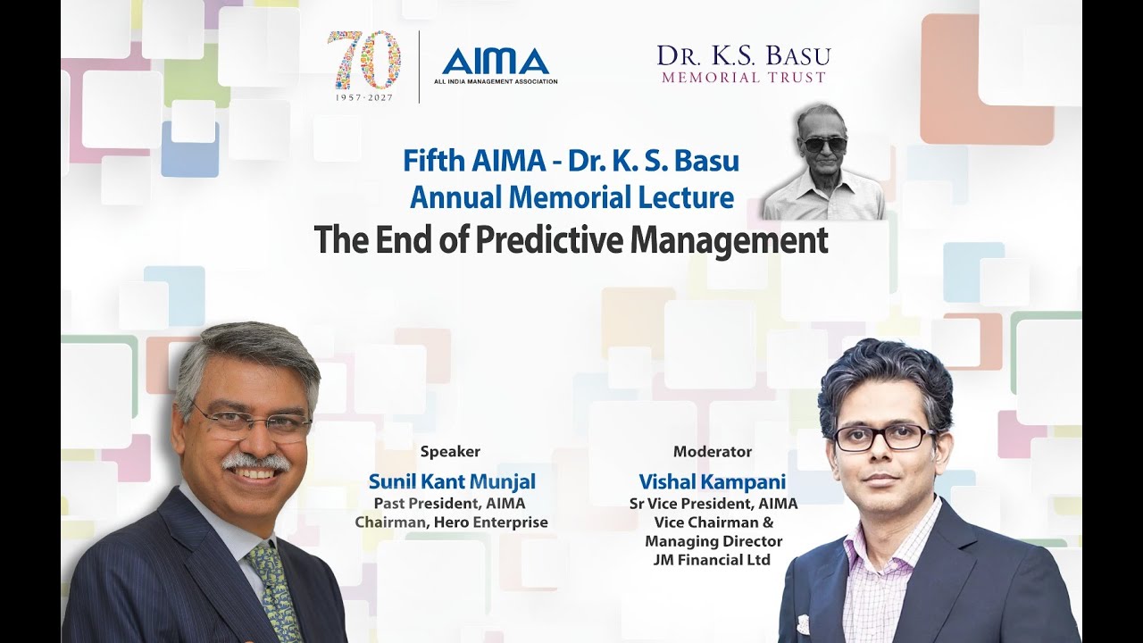 Fifth AIMA-Dr K S Basu Annual Memorial Lecture - YouTube