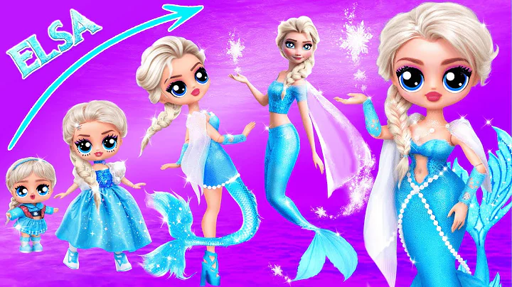 Tiên Cá Elsa và Anna Lớn Lên! Đồ Tự Làm Đông Lạnh Cho LOL OMG