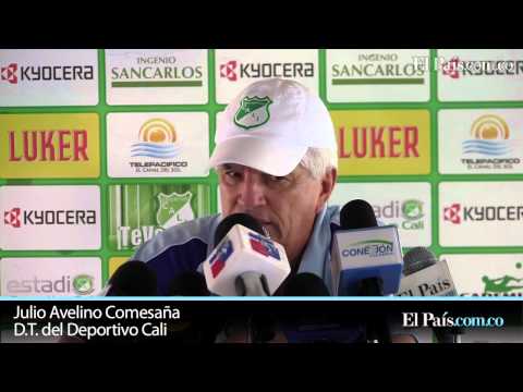 Rueda de prensa con Julio Comesaña, técnico del Deportivo Cali