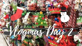 VLOGMAS DAY 2 - Christmas Decor Shopping at the Dollar Store + Home Sense