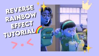 Reverse Rainbow Effect Tutorial🌈 (most requested) || #tutorial #edit