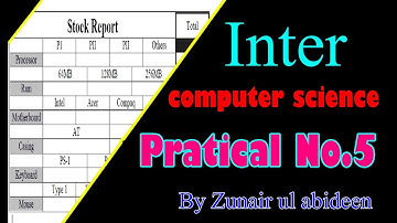 ICS Computer Science class No.5 (MS Word) BISE Hindi | Urdu || Table draw