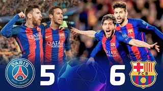 “Barcelona (6-5) Paris Saint-Germain” 🔥 ● Management remontada 💥⚡ ❯ Champions League [2017] 🏅 | FHD