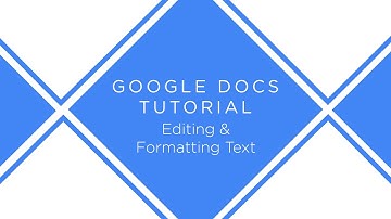 Google Docs: Editing & Formatting Text