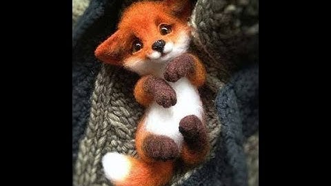 A0350 Fox wool needle felting Part 3