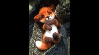 A0350 Fox wool needle felting Part 3