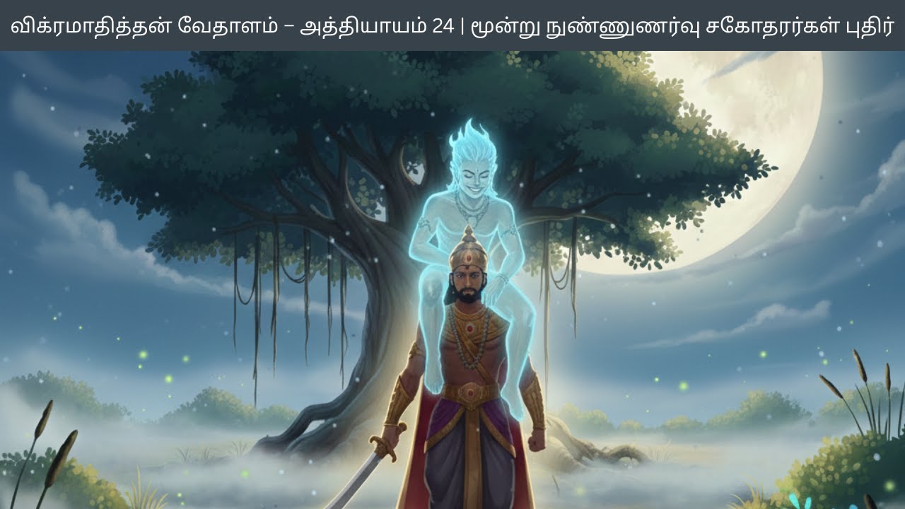 விக்ரமாதித்தன் வேதாளம் – அத்தியாயம் 24 | மூன்று நுண்ணுணர்வு சகோதரர்கள் புதிர் #vikramadityastories