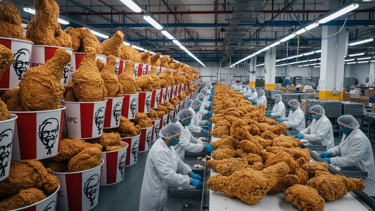 Inside a KFC Mega-Plant: How Raw Chicken Is Prepared for KFC (Full ...