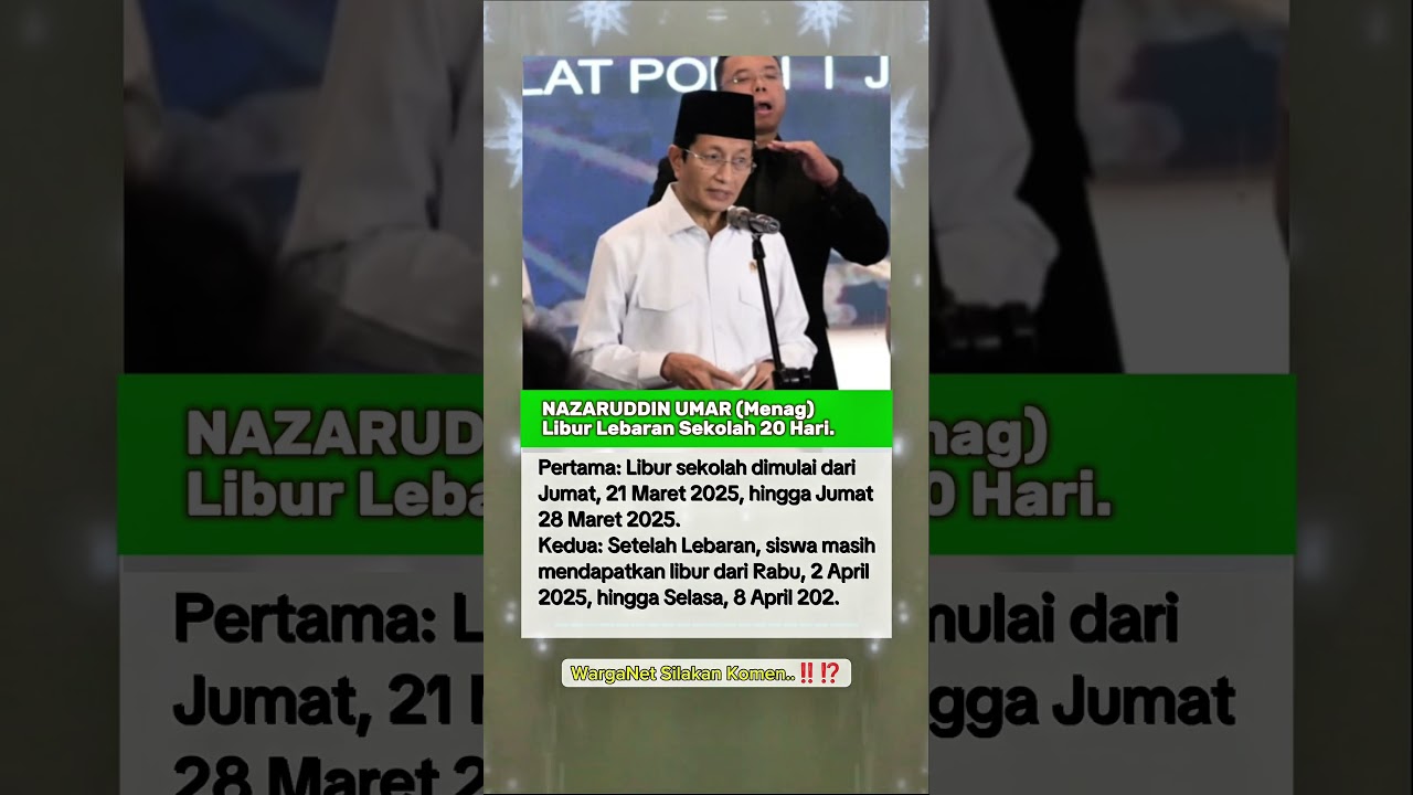 Libur Lebaran Sekolah 20 Hari, libur Idul Fitri 