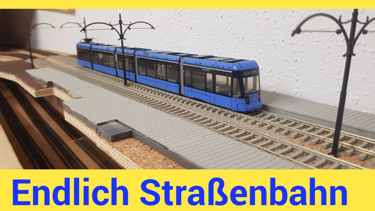 Die Straßenbahn kommt auf meine Modellbahn Anlage. Aufbau einer Modelleisenbahn in h0