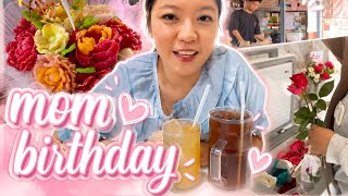 Preparing for Mom’s birthday 🎂🤍” 