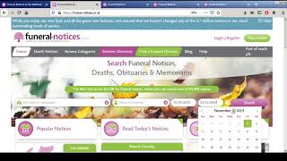 Comparing the amount of obituaries published in the UK between Jan 1st and Nov 1st in 2016 - 2020