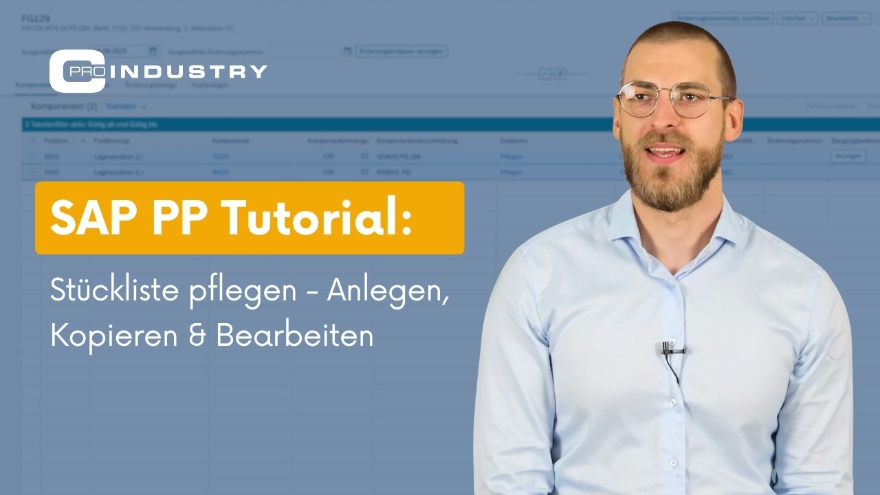 SAP PP Tutorial: Stückliste pflegen – Anlegen, Kopieren & Bearbeiten ...