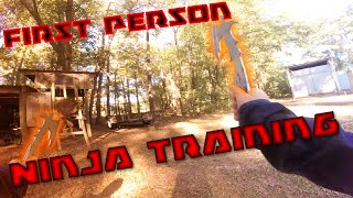 First Person Ninja Training (Axe & Knife Throwing With GoPro) screenshot 3