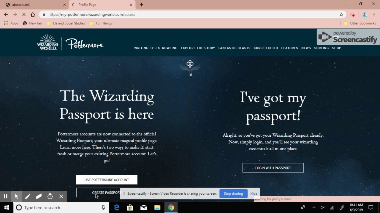 How To Make A New Account On Pottermore