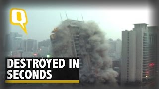 Destroyed in Seconds: 27-Storey Building Demolished in China