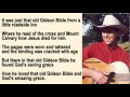 Benny Berry - Old Gideon Bible with Lyrics