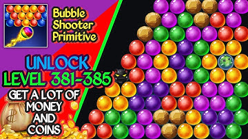 🔴🔵🟢PRIMITIVE BUBBLE SHOOTER FUN GAMES! || LEVEL 381-385 || REAL 💰💰🪙🪙 || ANDROID GAMEPLAY