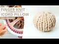 DK Chenille Yarn Makes the SOFTEST Finger Knit Pillows