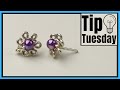 Wire Flower Stud Earrings Tip Tuesday Tutorial