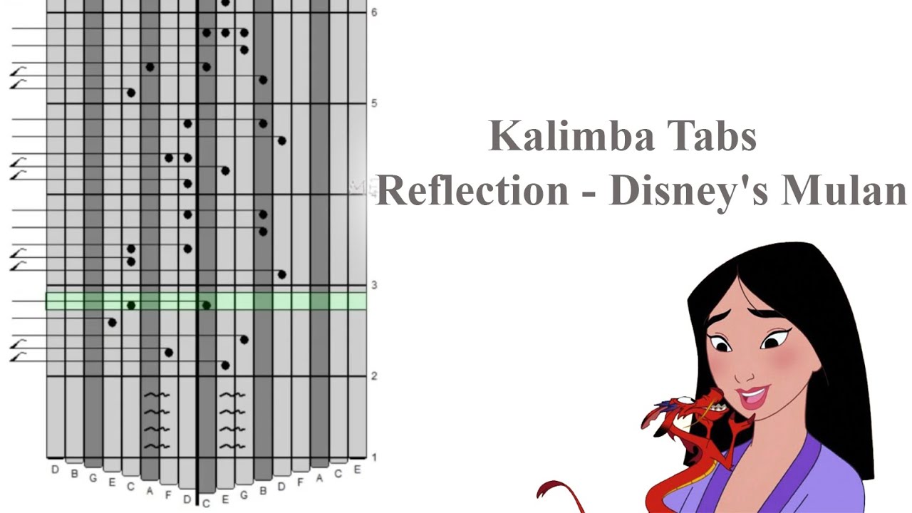 [Kalimba Tabs] Reflection - Disney's Mulan - YouTube