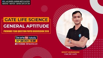 GATE 2016 PAPER DISCUSSION | GENERAL APTITUDE | L6 | IFAS