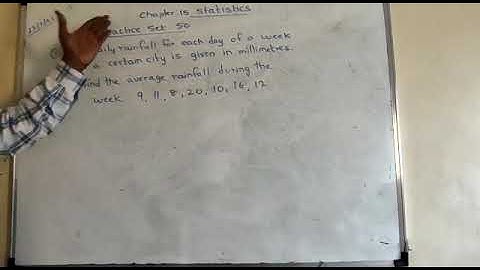 STD VII, Maths : Chapter 15 : Statistics (Practice set set 54) part 1 By Mr Prakash Parampogu