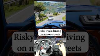 Risky truck driving on narrow streets | Gavril MT-Series | BeamNG