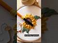 Most gorgeous sunflower hand embroidery #shorts #trending #stitch #embroidery #ytshorts #newstitch