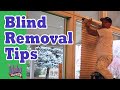 How To Remove Levolor Style Blinds.  Blind Removal Hacks.