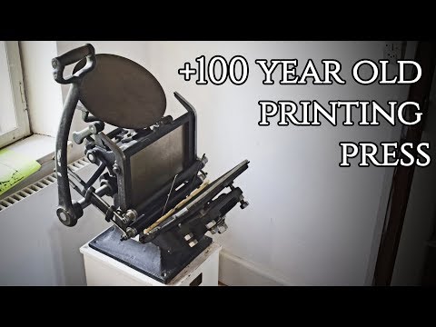 (Antique) Tools - Eickhoff Table Top Printing Press Instructional Video