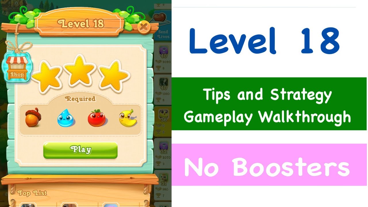 Farm Heroes Super Saga Level 18 NEW Tips and Strategy Gameplay Walkthrough No Boosters