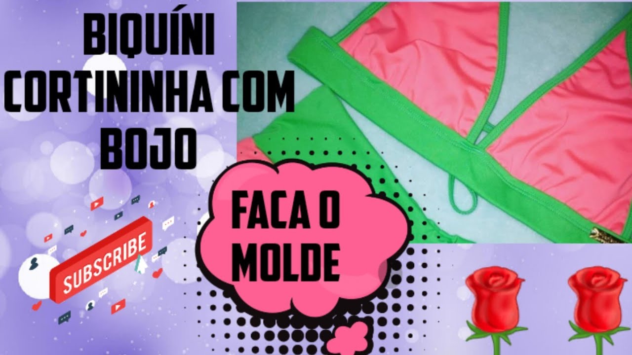 COMO FAZER BIQUÍNI CORTININHA COM BOJO REMOVÍVEL