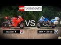 Lego Technic BMW R1200 GS Adventure 42063 VS Ducati Panigale V4 R 42107