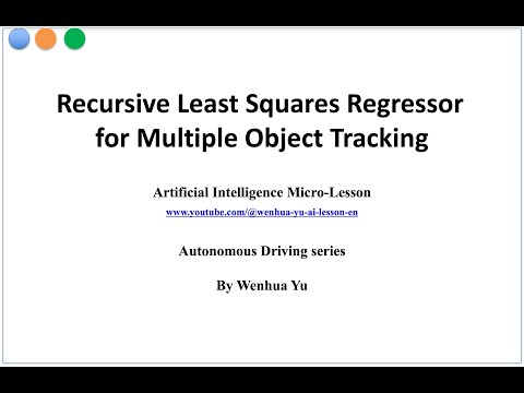 Recursive least squares regressor for multiple object tracking