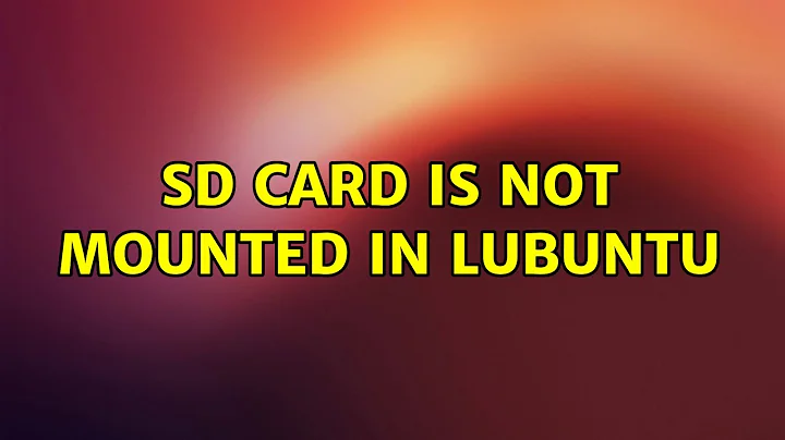 Ubuntu: SD card is not mounted in Lubuntu
