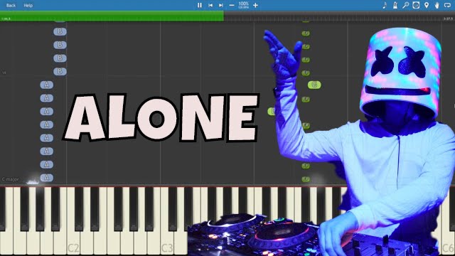 Marshmello Alone Piano Tutorial Youtube