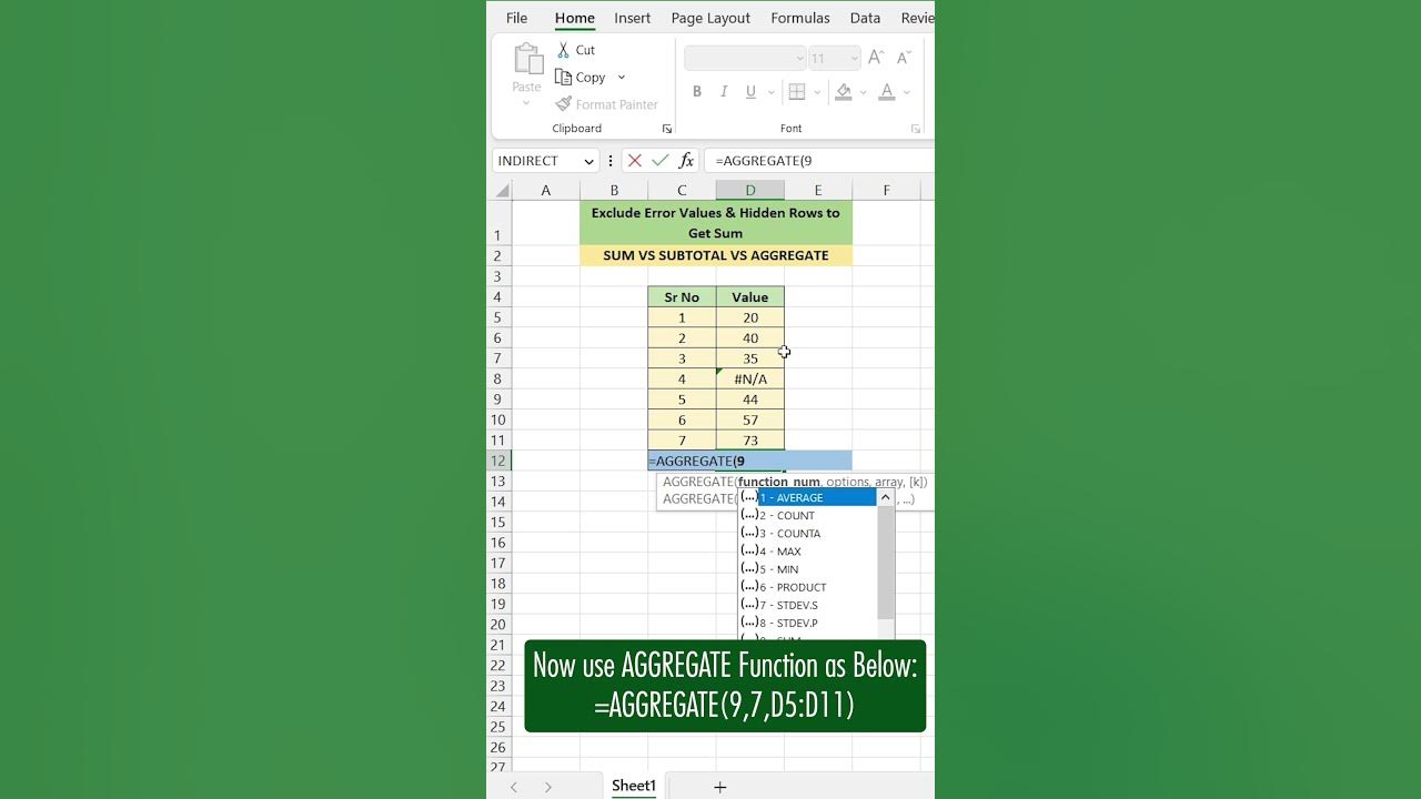 How To Use AGGREGATE Function In excel YouTube how-to-use-aggregate-function-in-excel-youtube