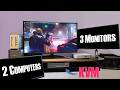One Mac, One Gaming PC... 3 screens! - TESmart Hybrid 4k Ready KVM - ( HDC203-PM24-USBK )