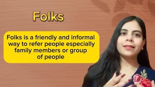 Learn English in a Minute | Word of the day is Folks | Learn advanced english | Vocabulary