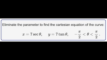 9.1 HW#4: Parametric Curves - eliminate the parameter